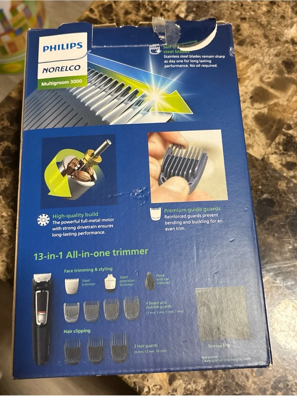 Philips Norelco Multigroom 3000 Trimmer - Blue and Black